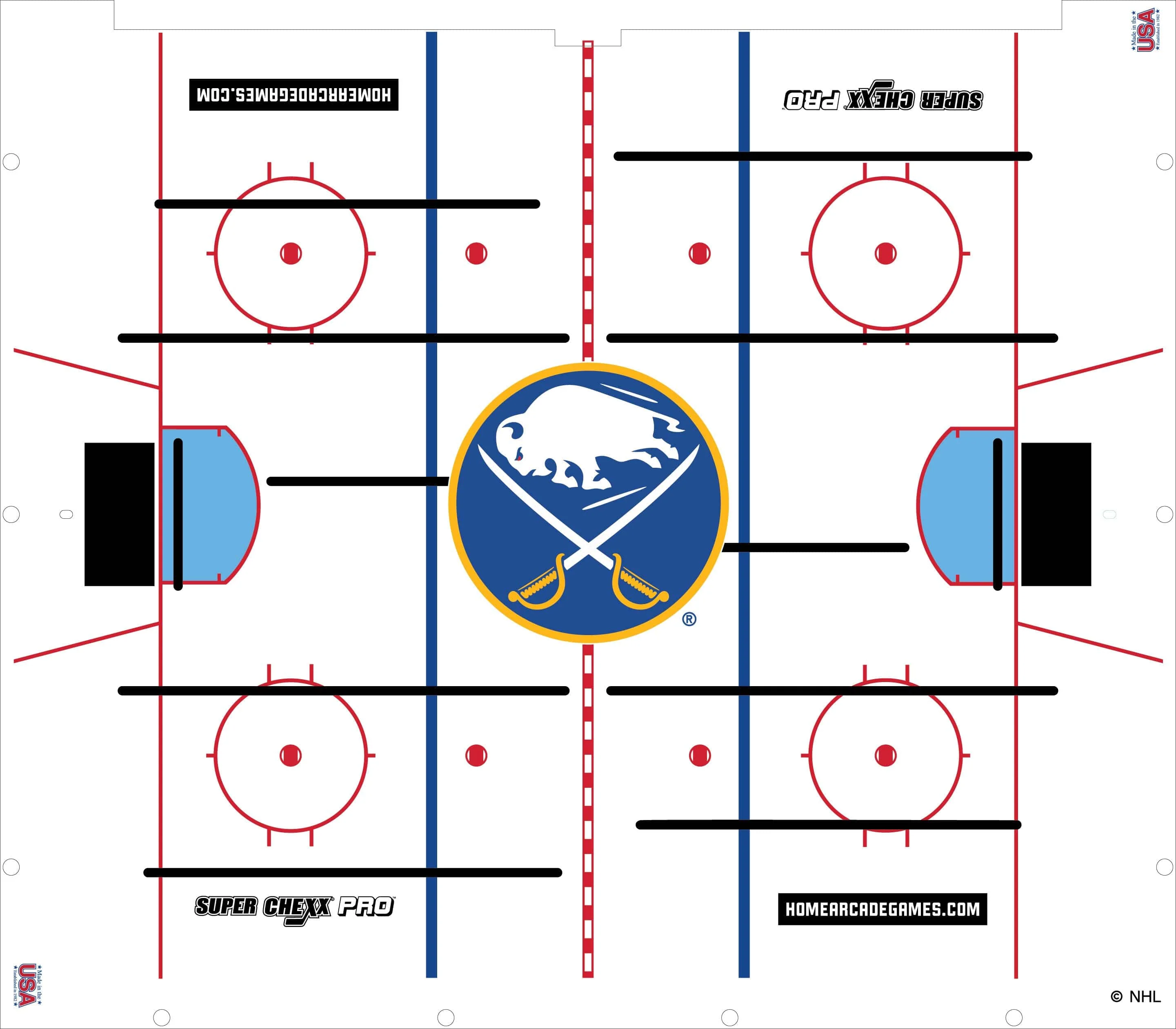 Buffalo Sabres NHL Super Chexx Pro Bubble Hockey - Image 3