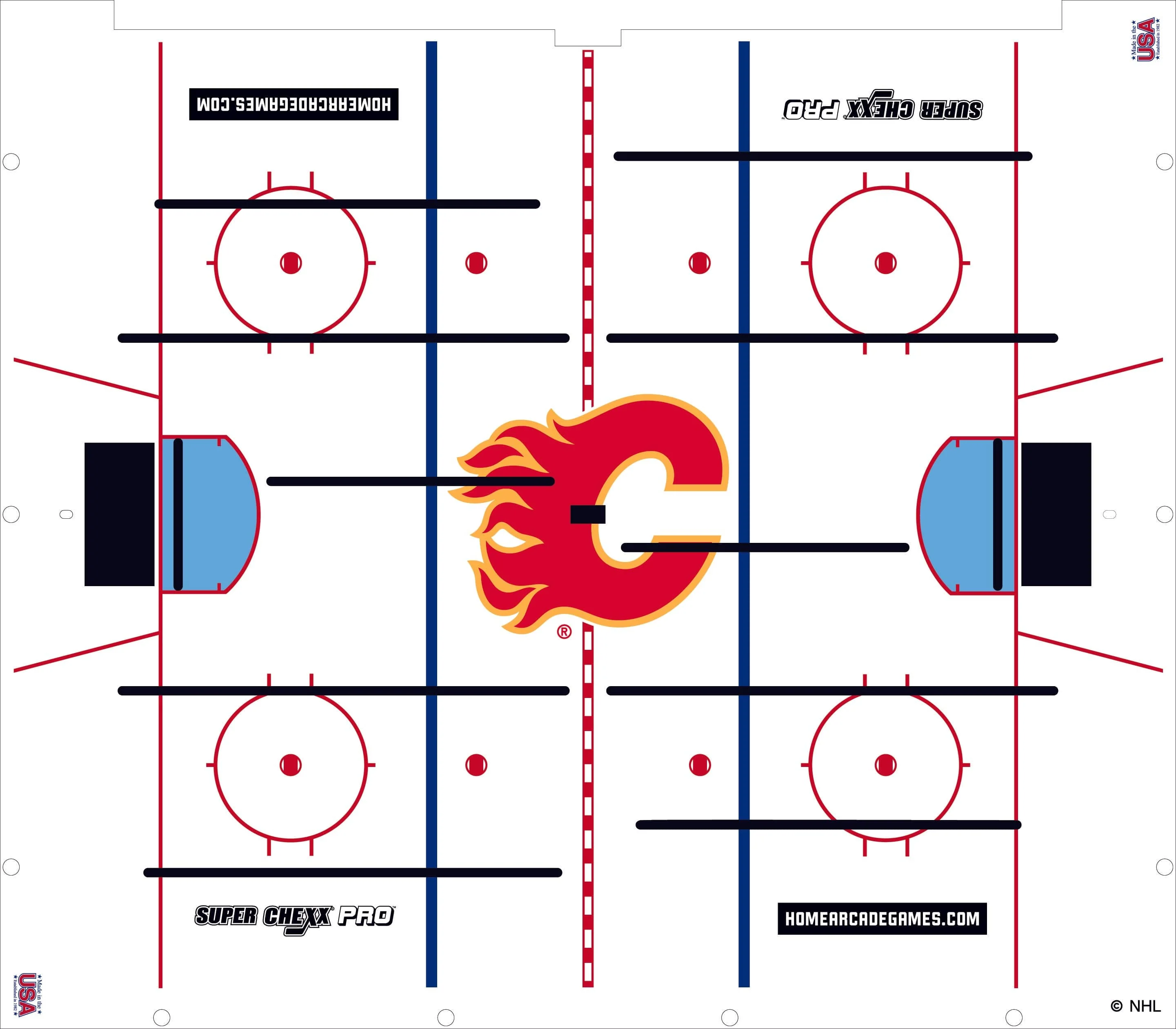 Calgary Flames NHL Super Chexx Pro Bubble Hockey - Image 3