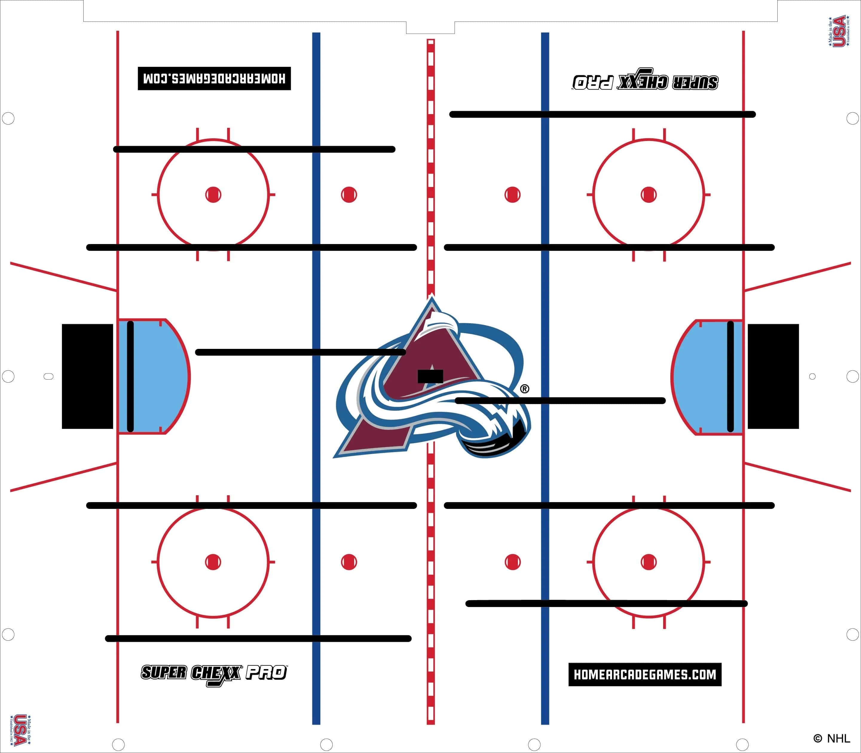 Colorado Avalanche NHL Super Chexx Pro Bubble Hockey - Image 3