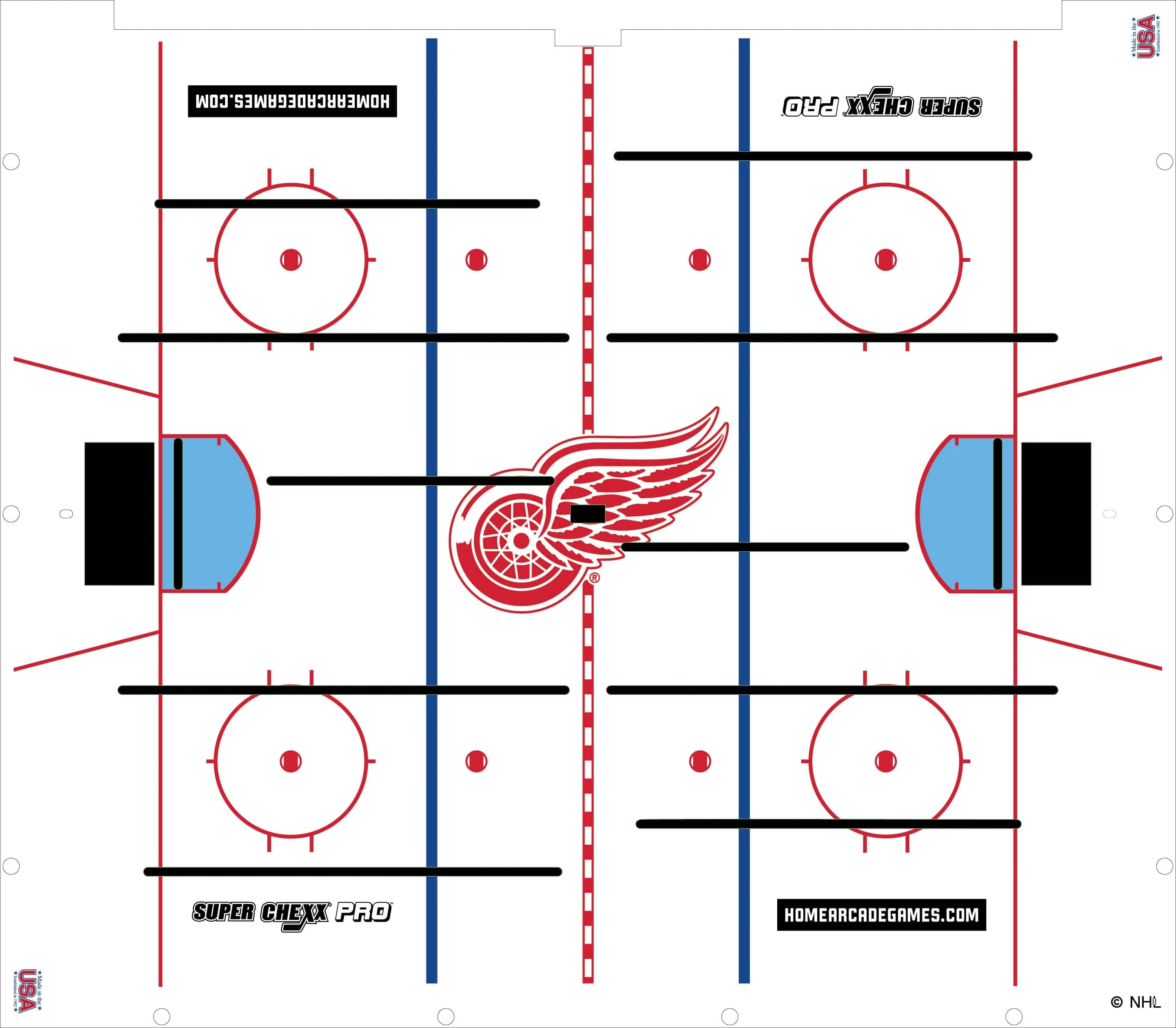 Detroit Red Wings NHL Super Chexx Pro Bubble Hockey - Image 3