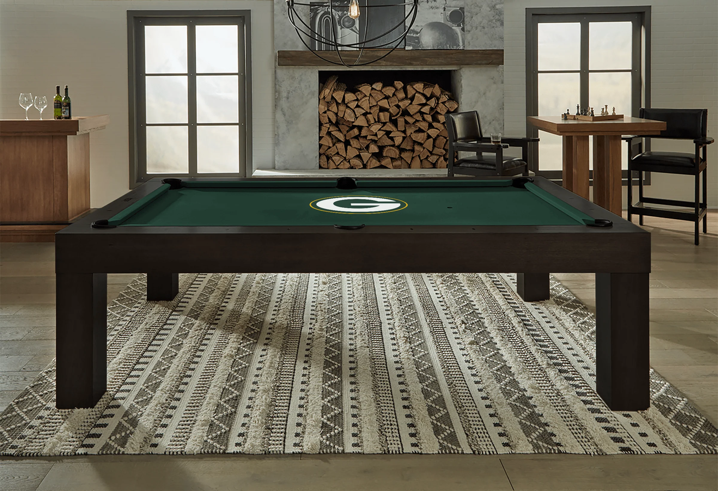 Green Bay Packers Premium Pool Table Bundle - Black Ash - Image 2