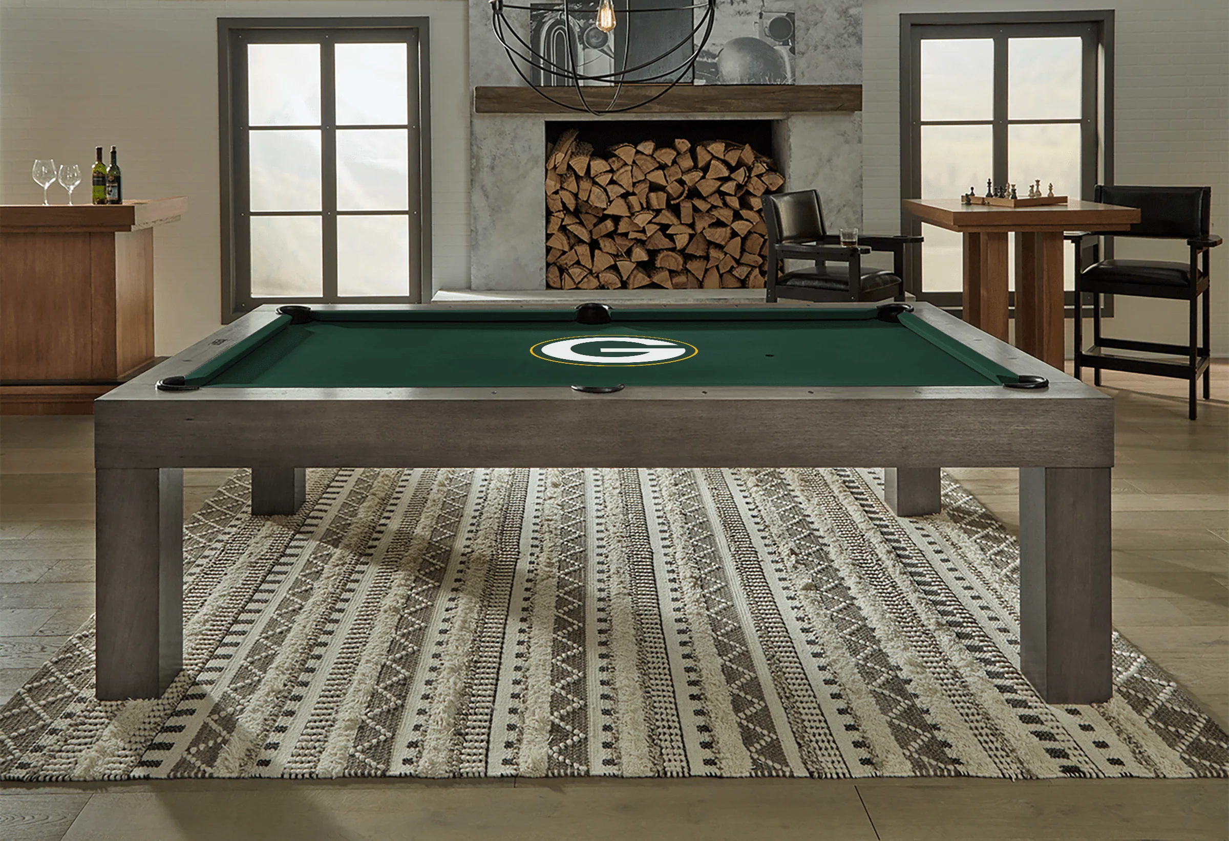 Green Bay Packers Premium Pool Table Bundle - Charcoal - Image 2