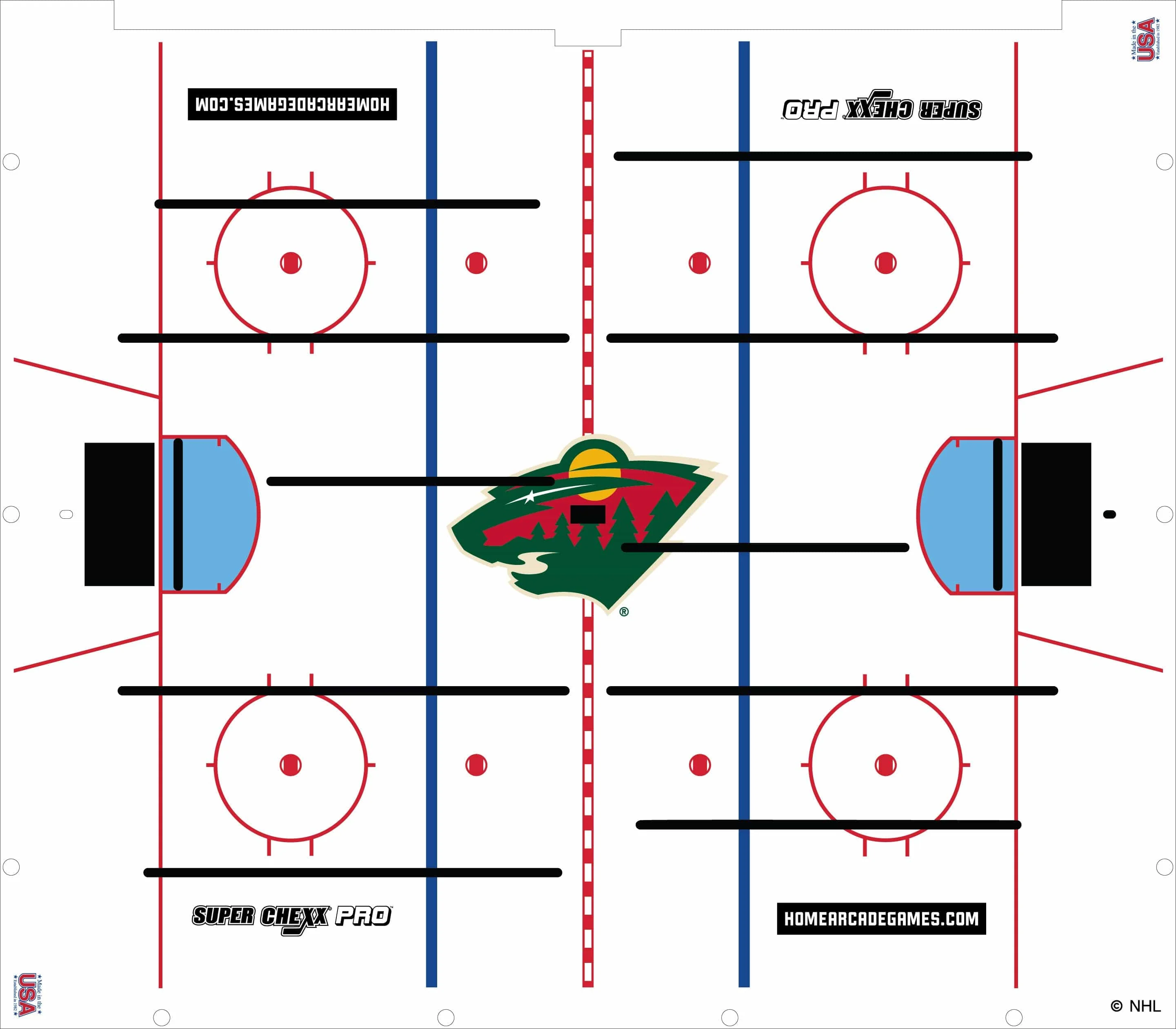Minnesota Wild NHL Super Chexx Pro Bubble Hockey - Image 3
