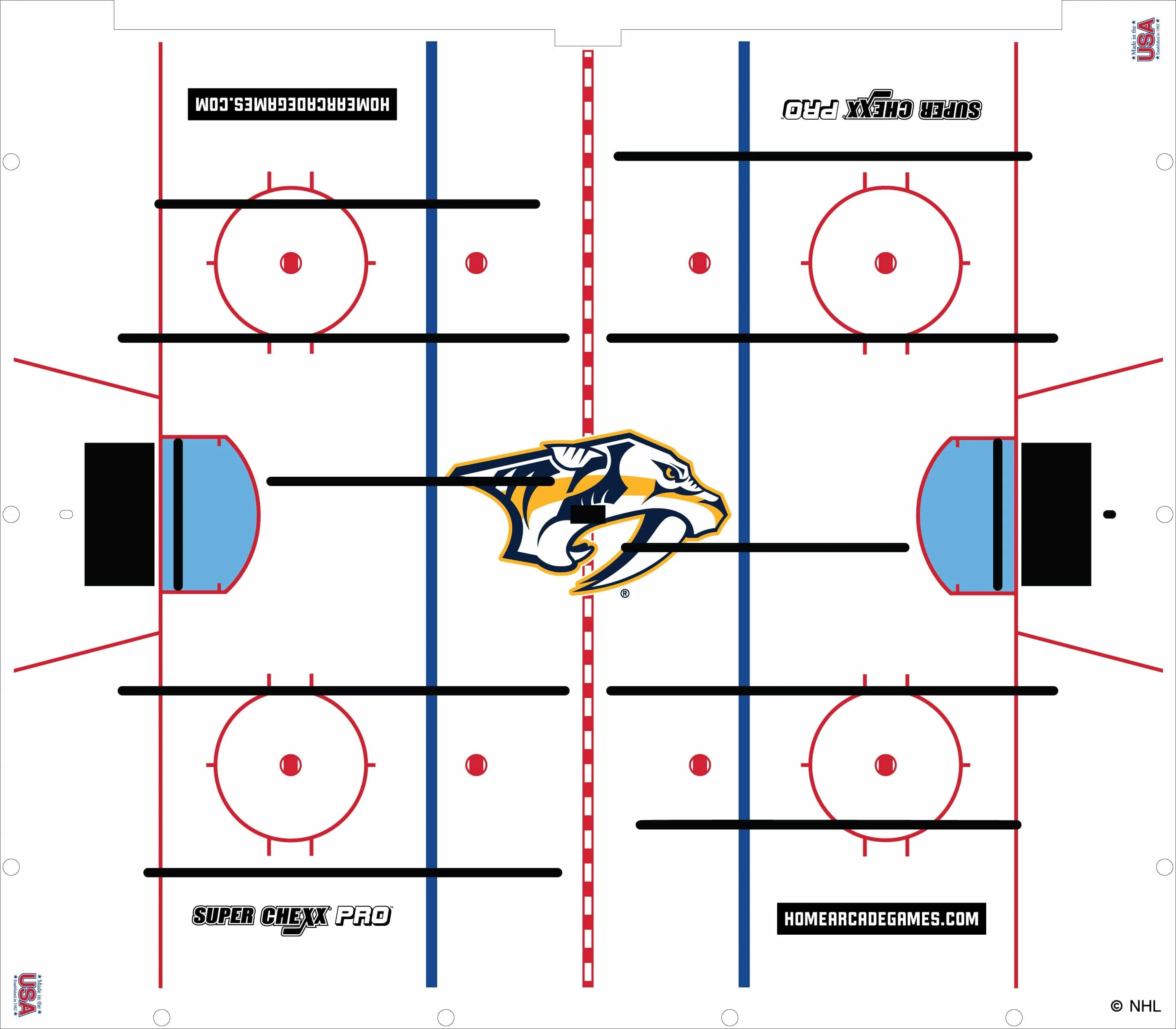 Nashville Predators NHL Super Chexx Pro Bubble Hockey - Image 3