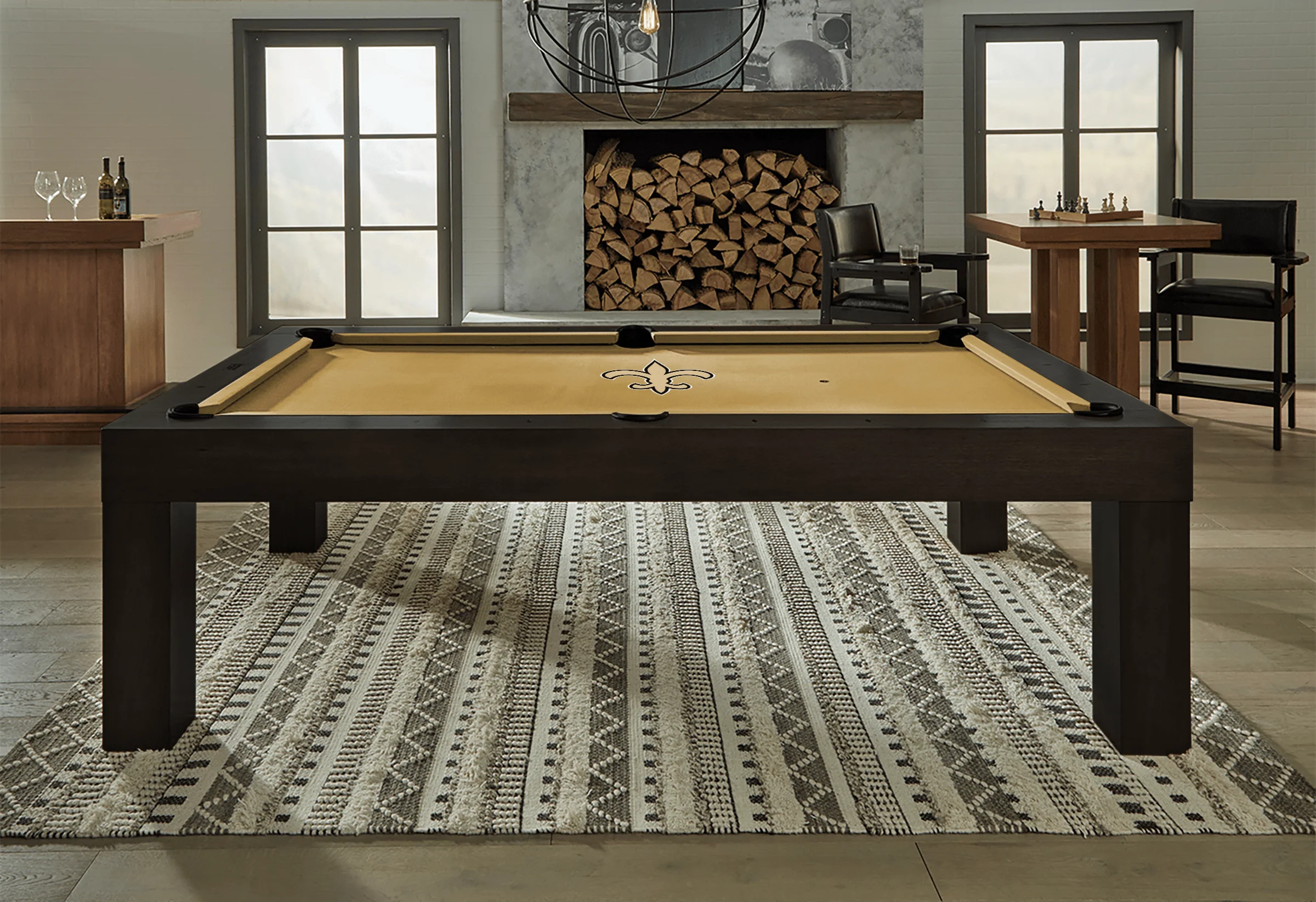 New Orleans Saints Premium Pool Table Bundle - Black Ash - Image 2