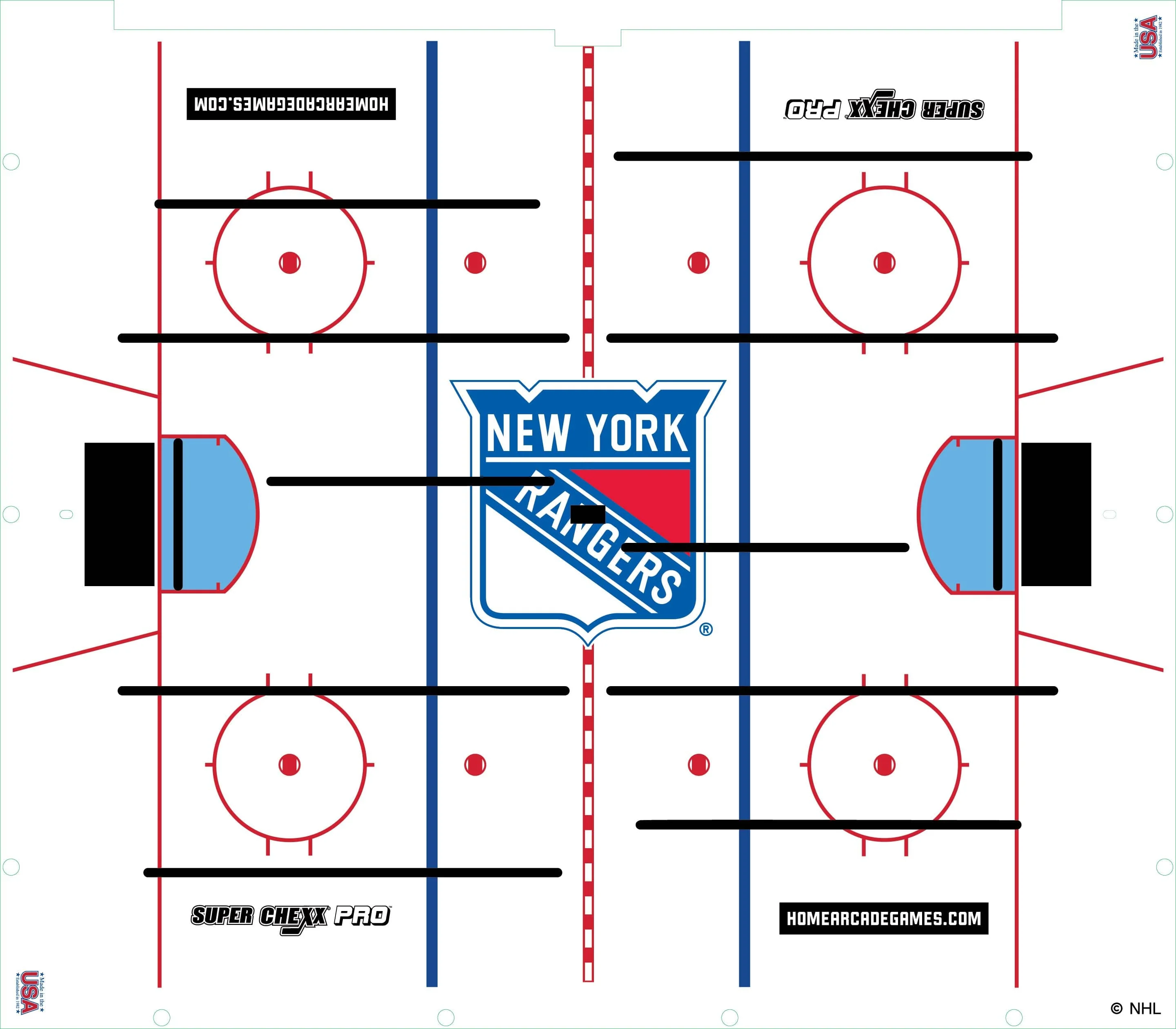 New York Rangers NHL Super Chexx Pro Bubble Hockey - Image 3