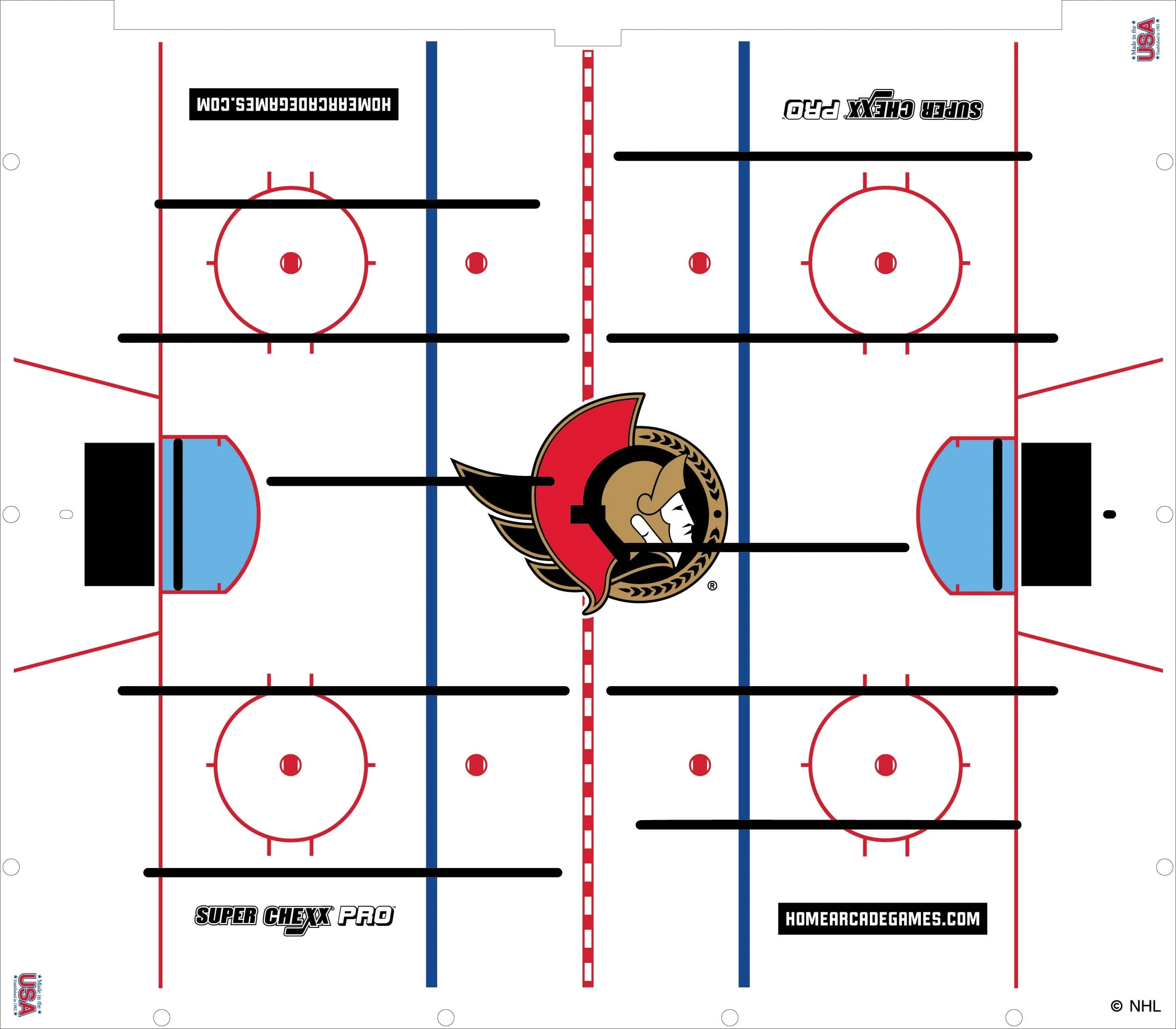 Ottawa Senators NHL Super Chexx Pro Bubble Hockey - Image 3