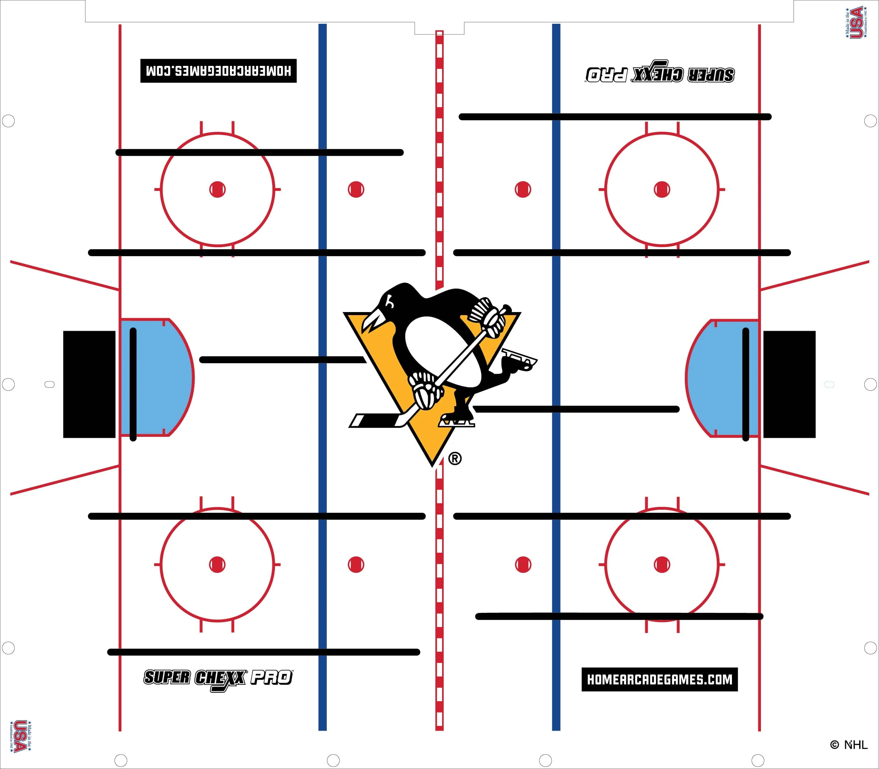 Pittsburgh Penguins NHL Super Chexx Pro Bubble Hockey - Image 3
