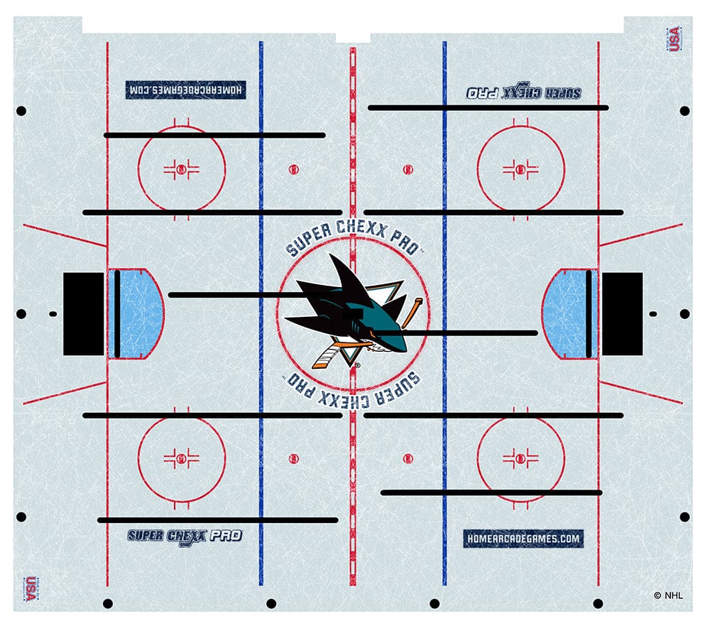 San Jose Sharks NHL Super Chexx Pro Bubble Hockey - Image 4