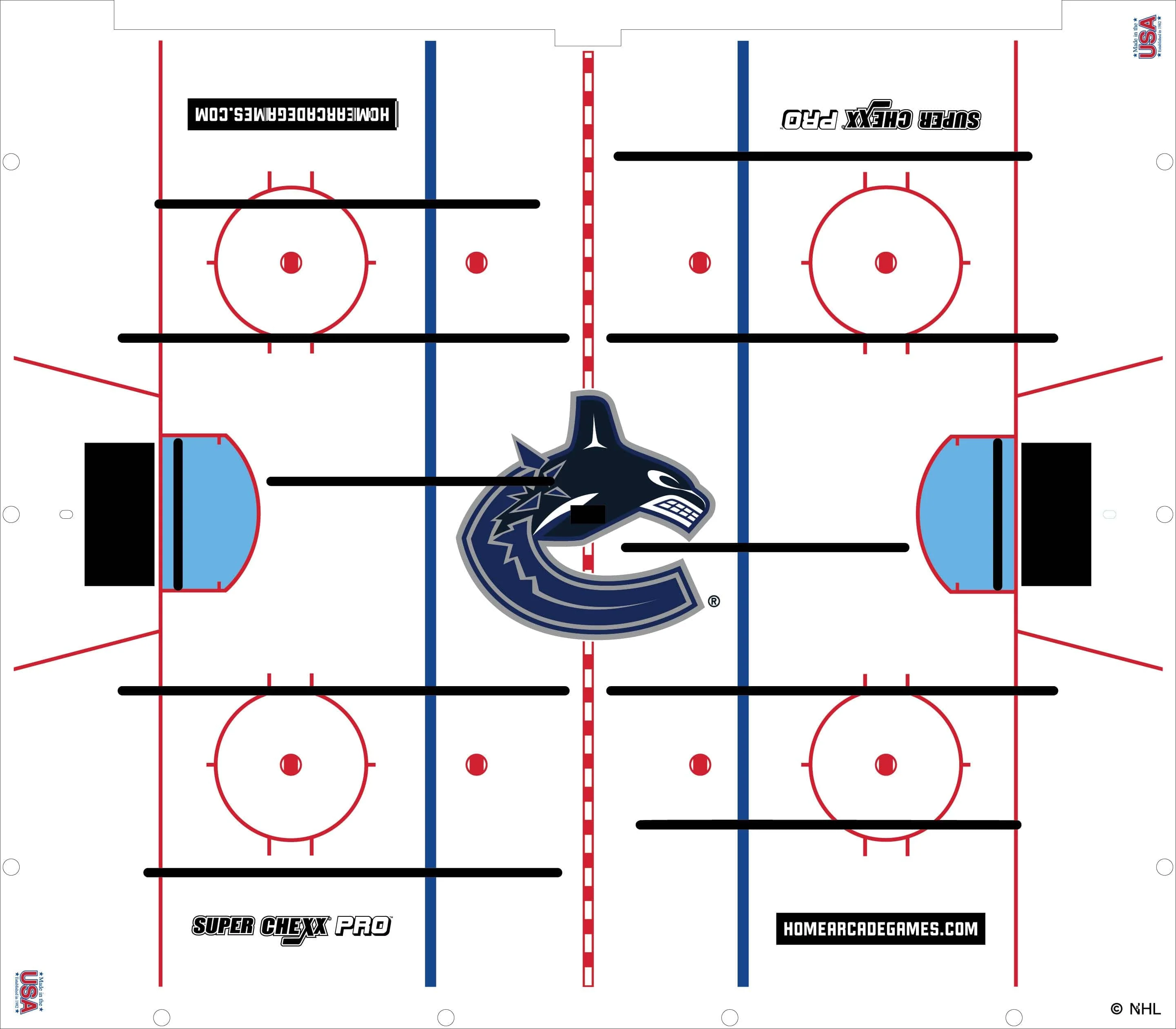 Vancouver Canucks NHL Super Chexx Pro Bubble Hockey - Image 3